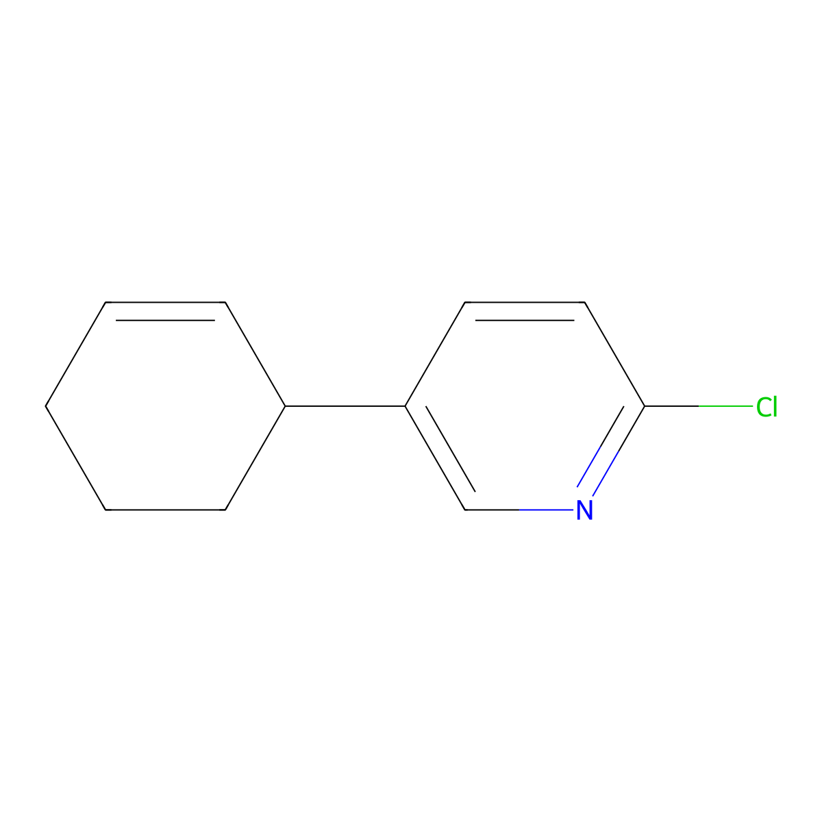 2-Chloro-5-(2-Cyclohexenyl)pyridine molecular structure, CAS 1187163-34-3