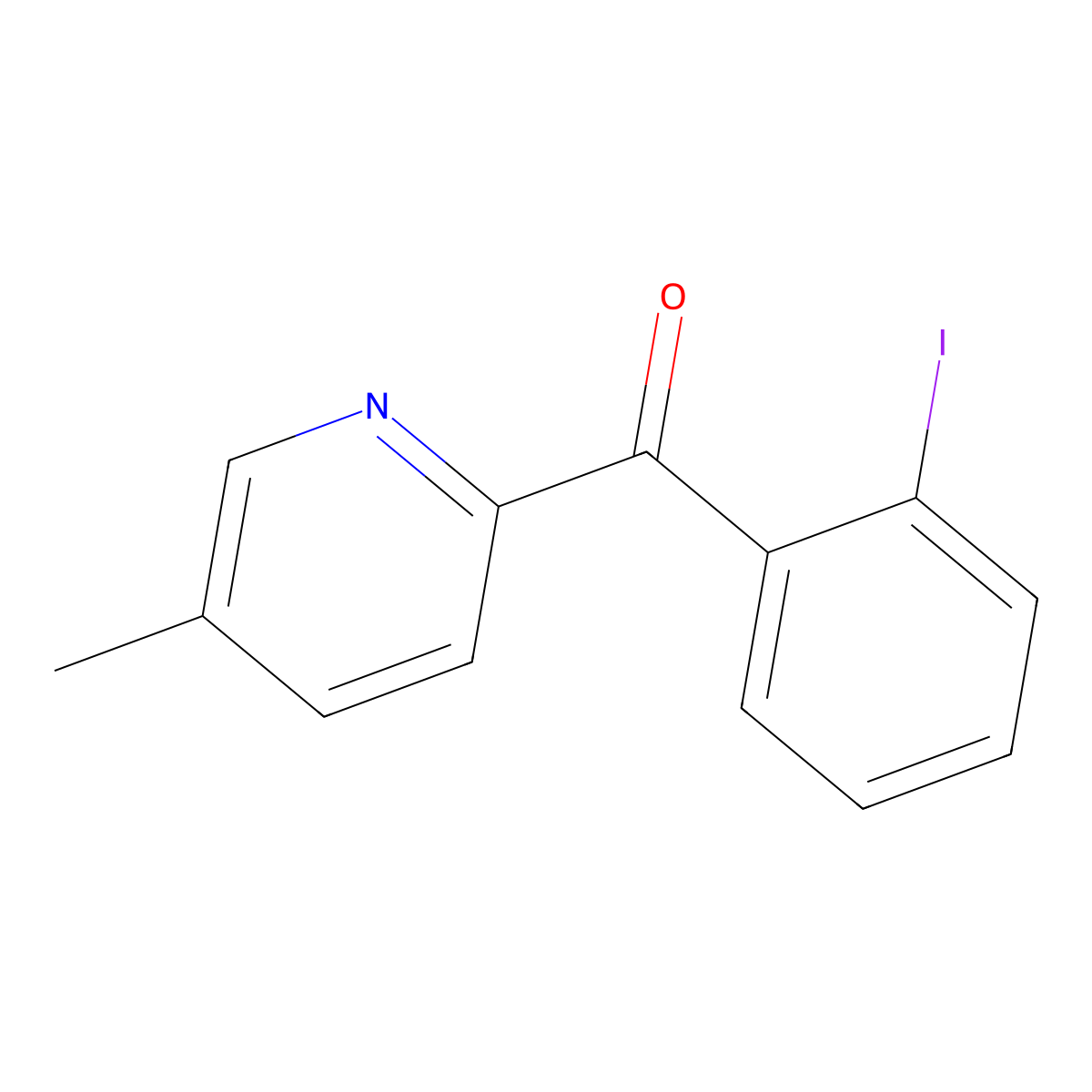 2-(2-Iodobenzoyl)-5-methylpyridine molecular structure, CAS 1187163-35-4