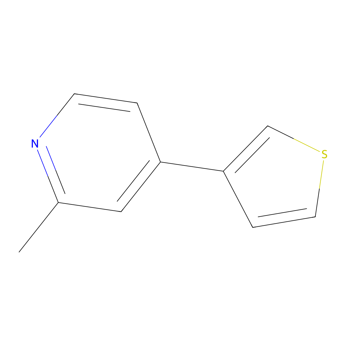 2-Methyl-4-(3-thienyl)pyridine molecular structure, CAS 1187163-37-6