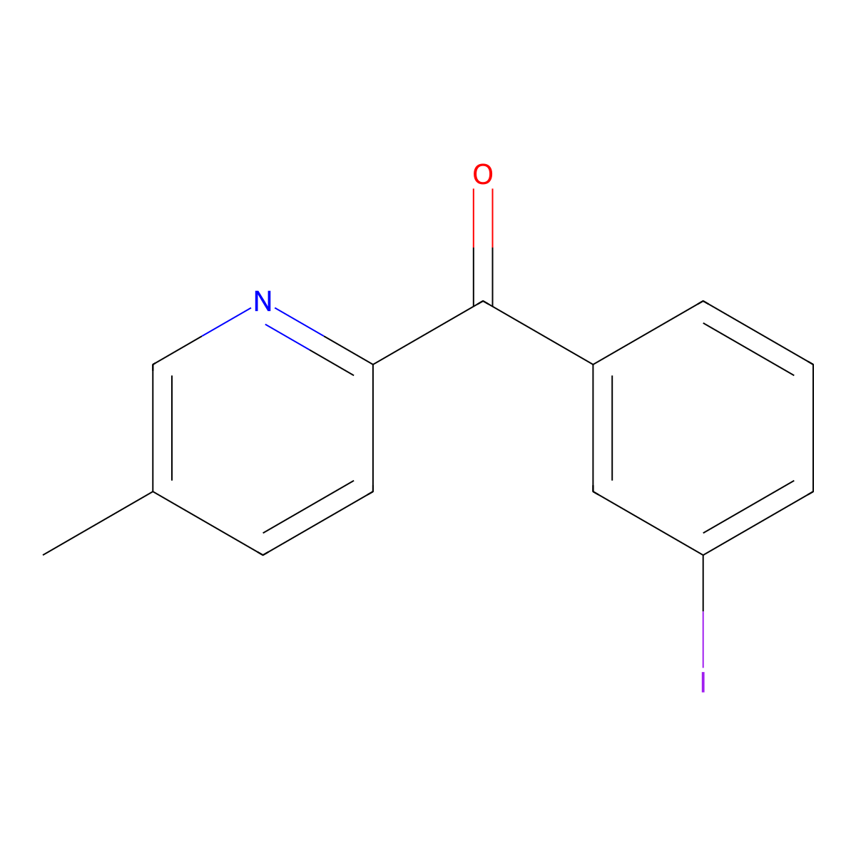 2-(3-Iodobenzoyl)-5-methylpyridine molecular structure, CAS 1187163-41-2