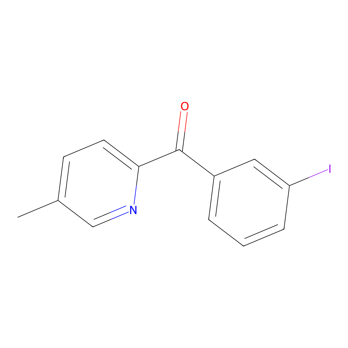 2-(3-Iodobenzoyl)-5-methylpyridine molecular structure, CAS 1187163-41-2
