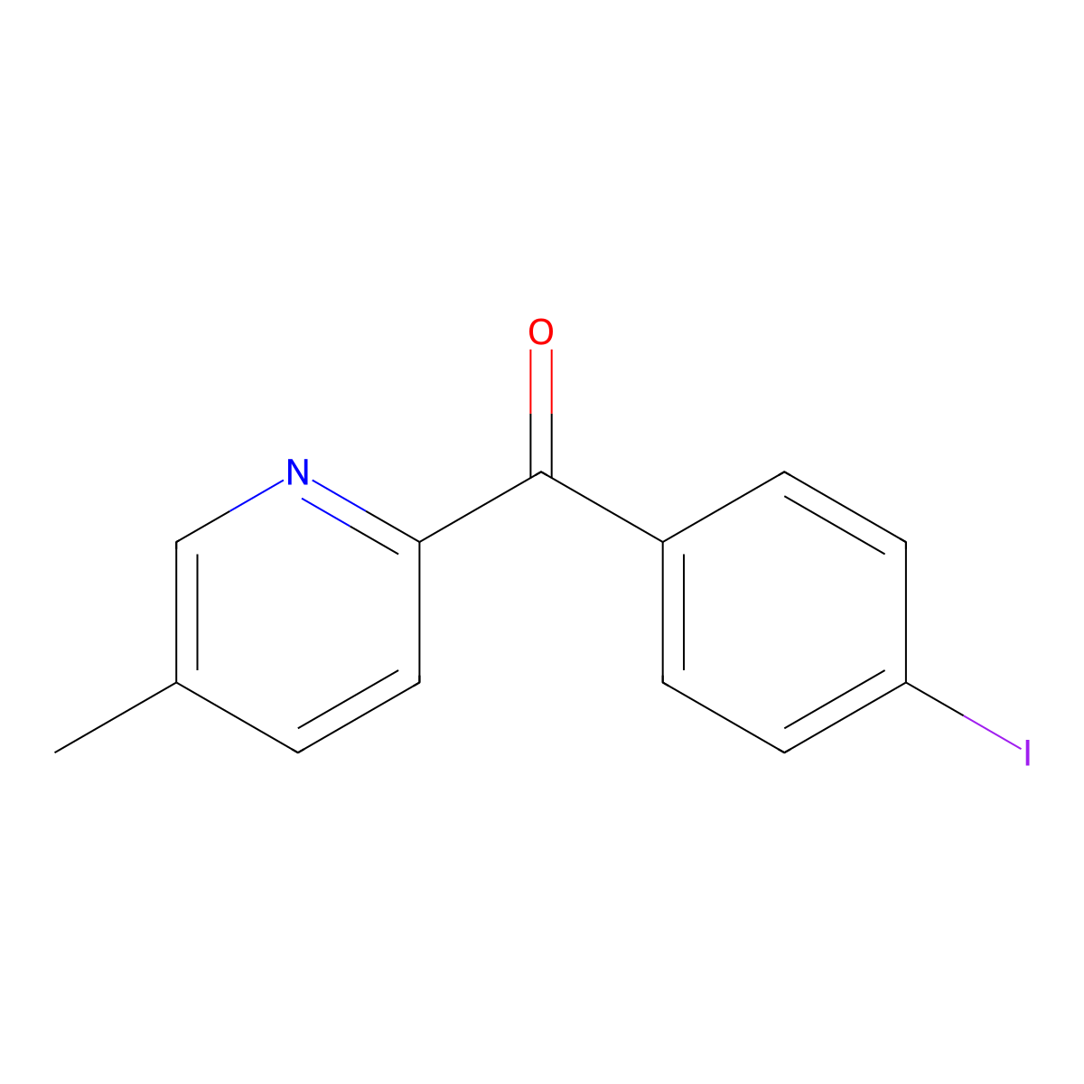 2-(4-Iodobenzoyl)-5-methylpyridine molecular structure, CAS 1187163-47-8