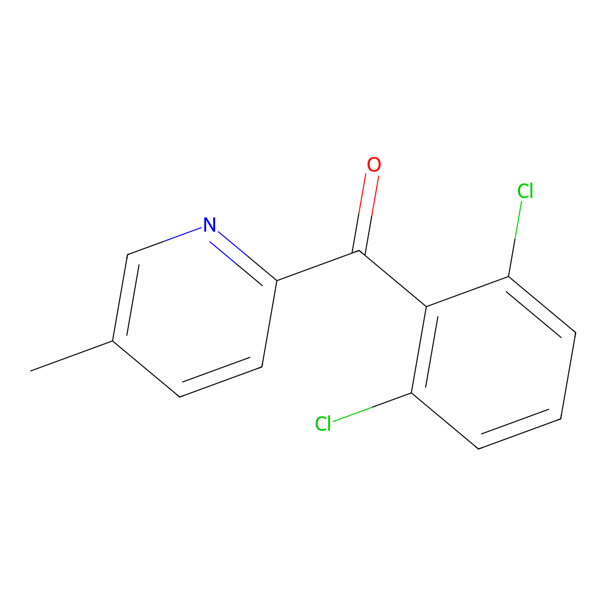 2-(2,6-Dichlorobenzoyl)-5-methylpyridine molecular structure, CAS 1187163-62-7