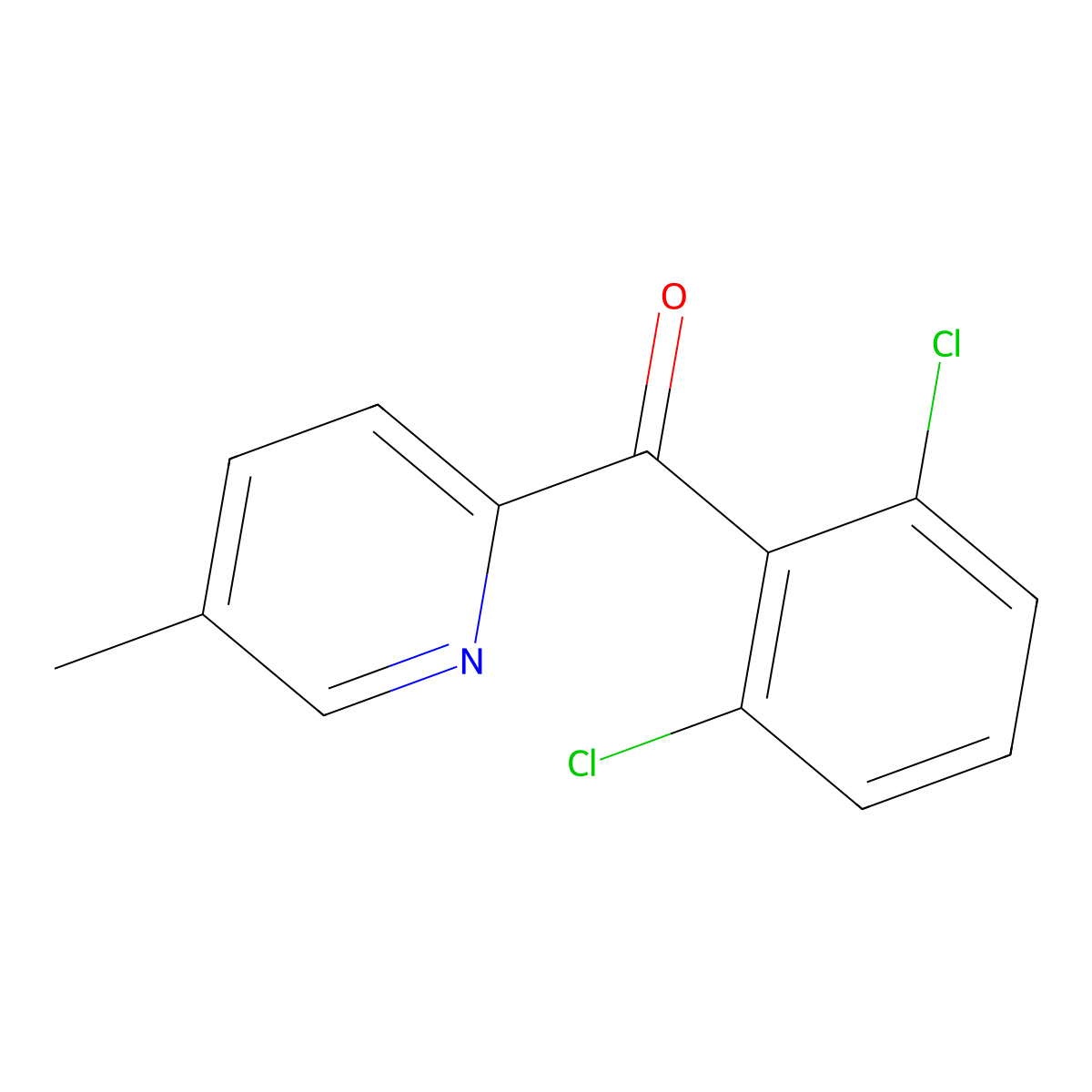 2-(2,6-Dichlorobenzoyl)-5-methylpyridine molecular structure, CAS 1187163-62-7