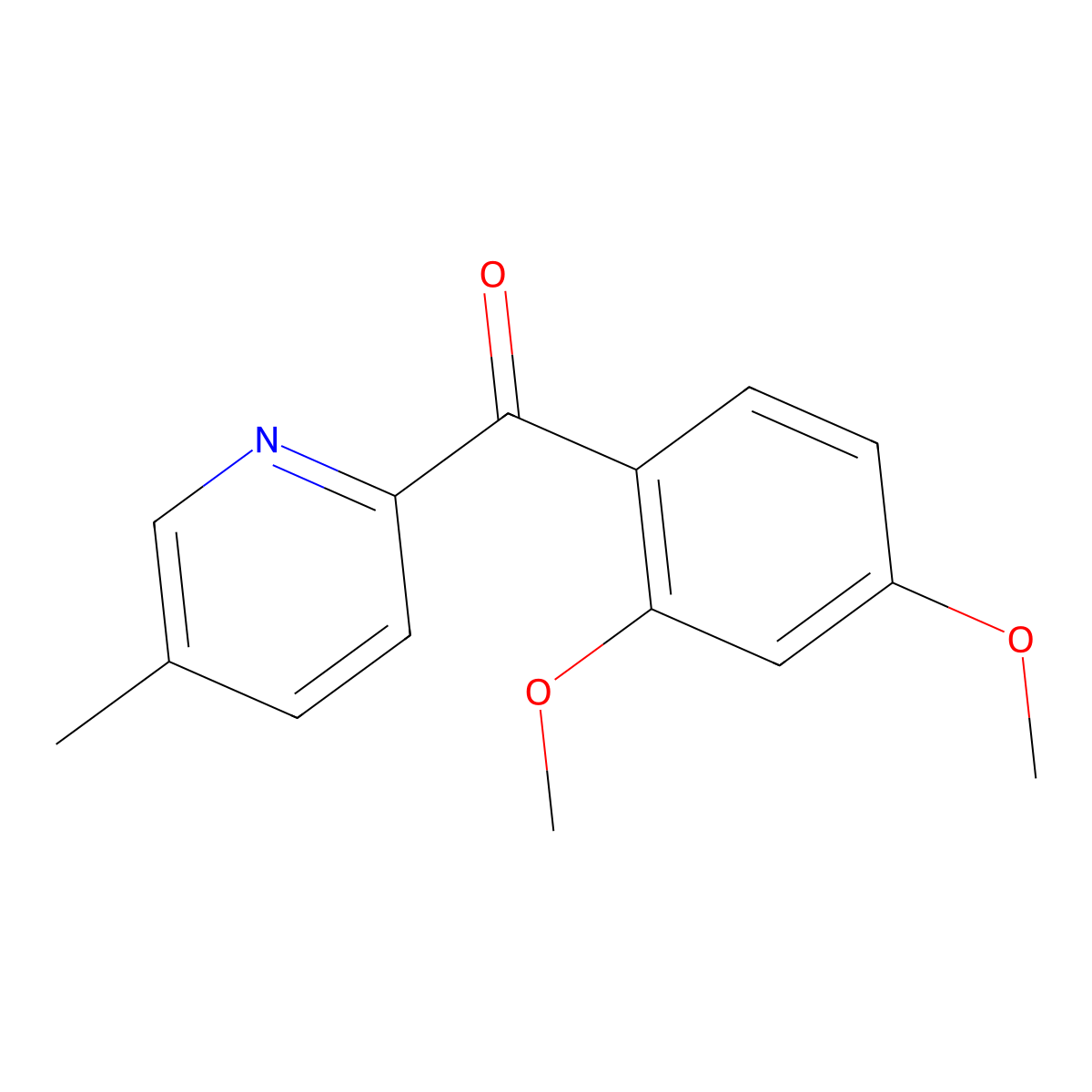 2-(2,4-Dimethoxybenzoyl)-5-methylpyridine molecular structure, CAS 1187163-66-1