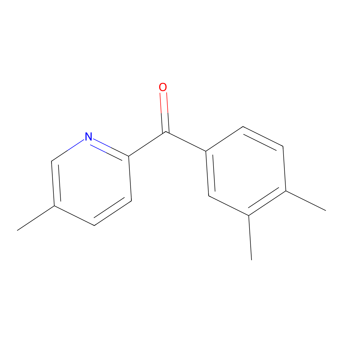 2-(3,4-Dimethylbenzoyl)-5-methylpyridine molecular structure, CAS 1187163-70-7
