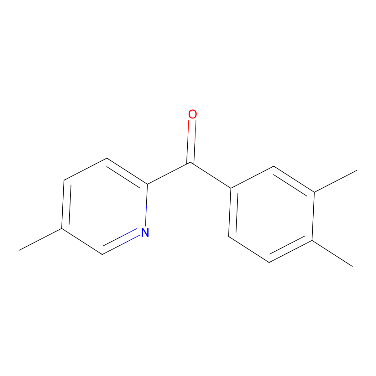 2-(3,4-Dimethylbenzoyl)-5-methylpyridine molecular structure, CAS 1187163-70-7