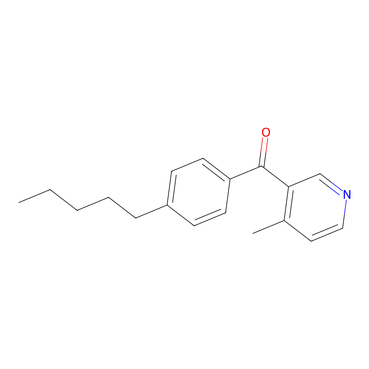 4-Methyl-3-(4-pentylbenzoyl)pyridine molecular structure, CAS 1187163-73-0