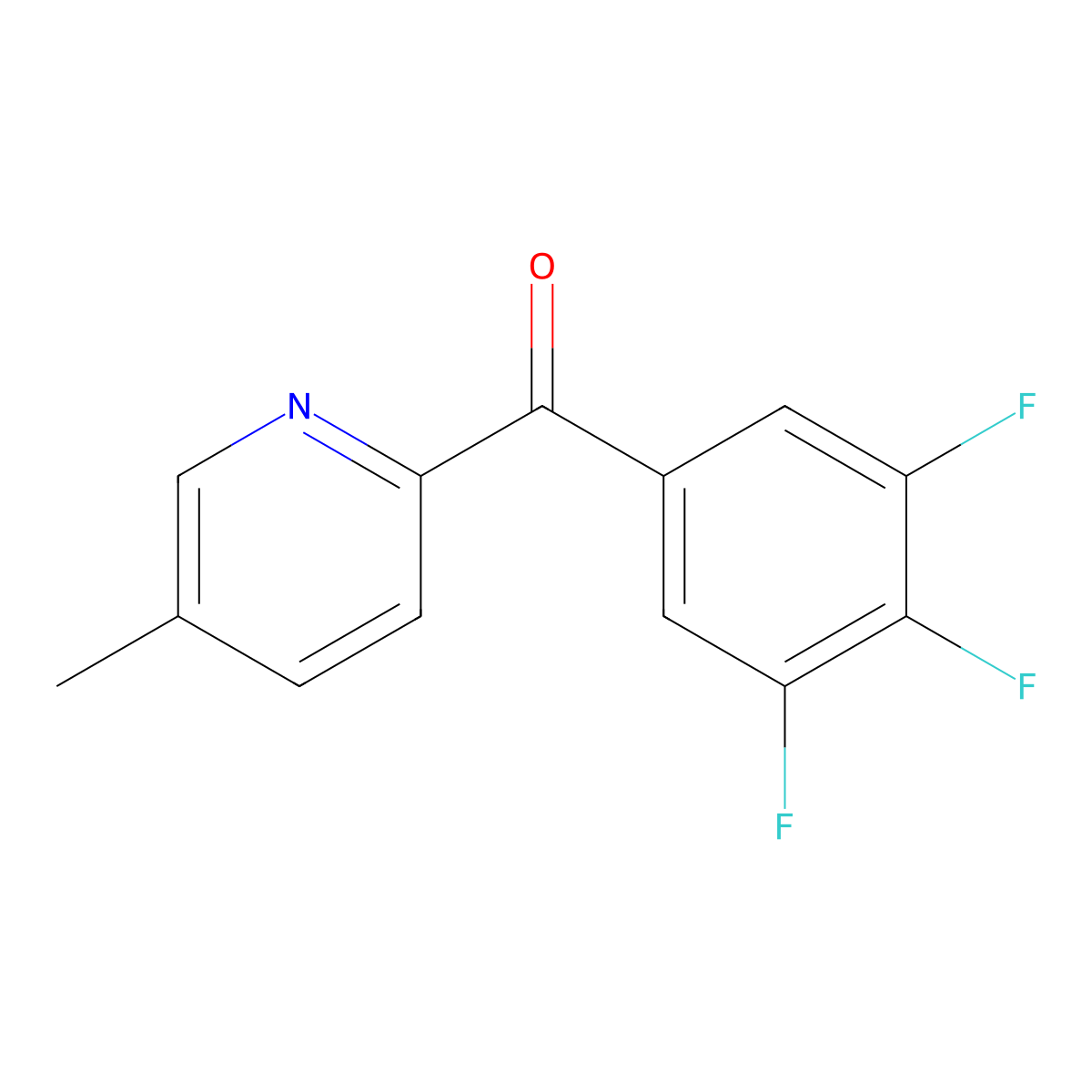 5-Methyl-2-(3,4,5-trifluorobenzoyl)pyridine molecular structure, CAS 1187163-74-1