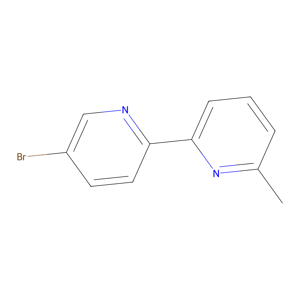 5-Bromo-6'-methyl-2,2'-bipyridine molecular structure, CAS 1187163-77-4
