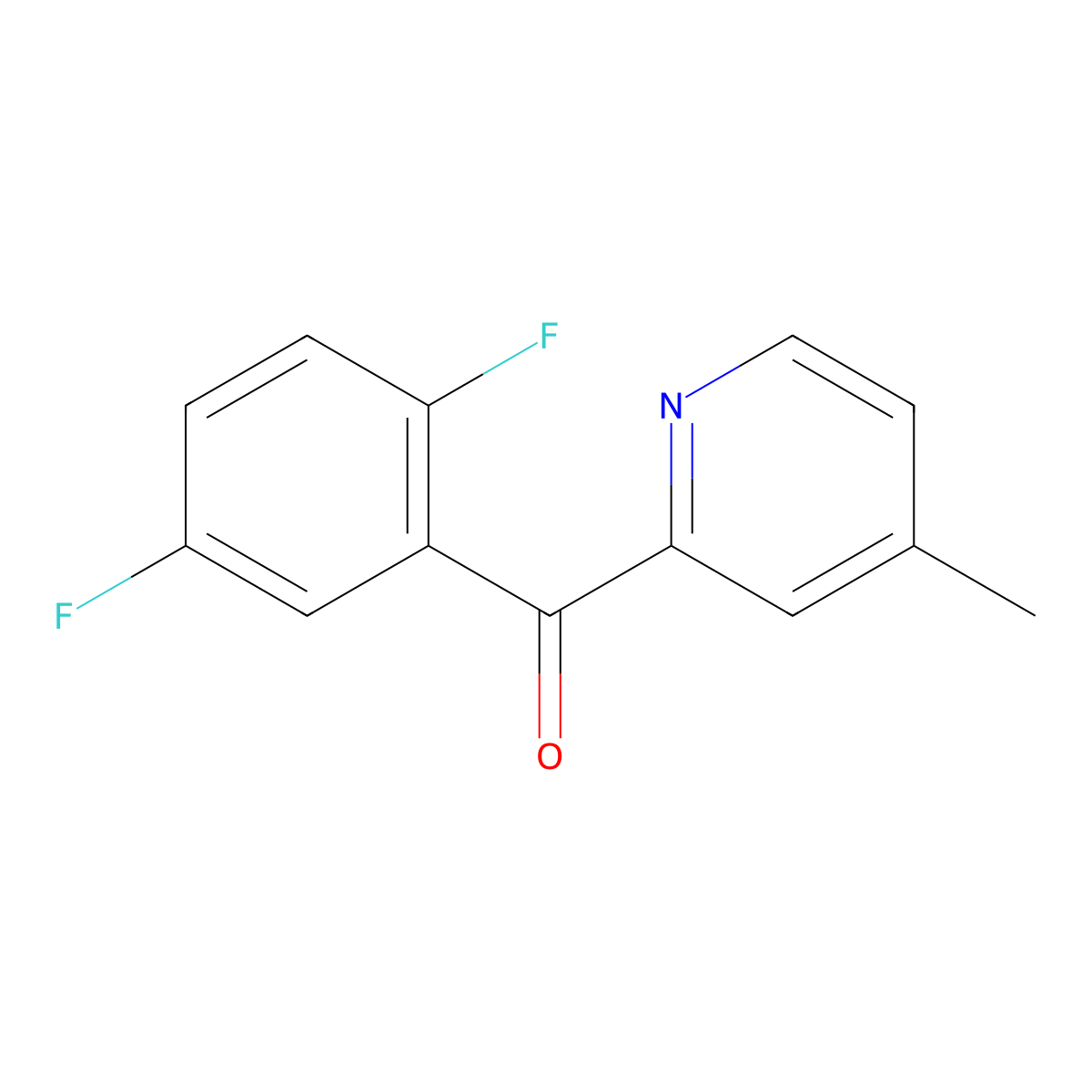 2-(2,5-Difluorobenzoyl)-4-methylpyridine molecular structure, CAS 1187163-80-9