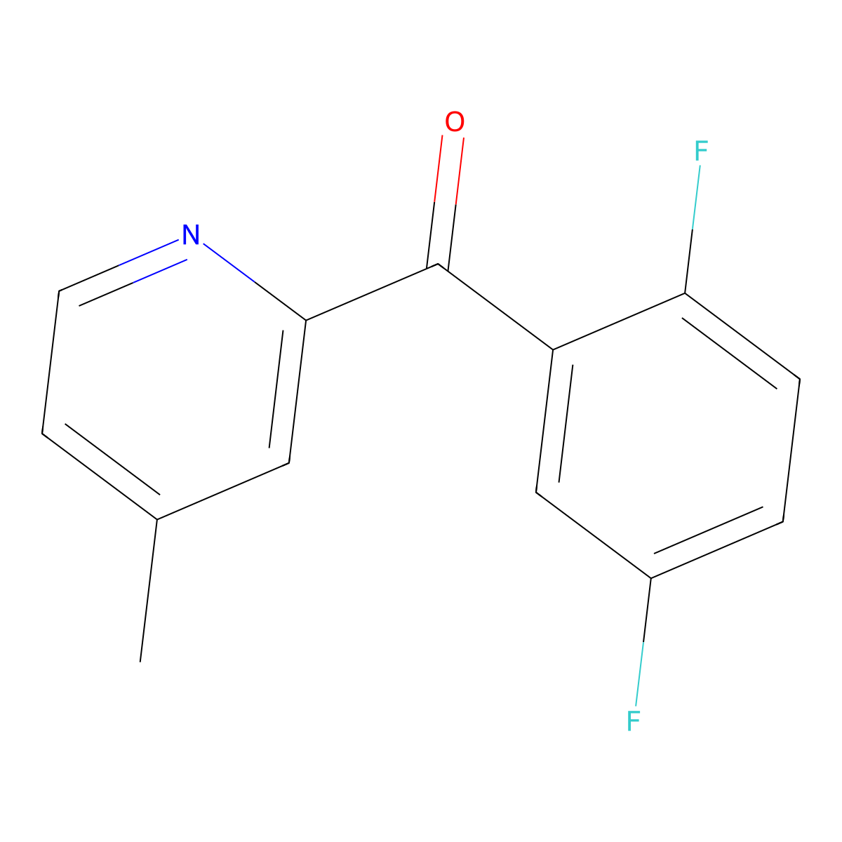 2-(2,5-Difluorobenzoyl)-4-methylpyridine molecular structure, CAS 1187163-80-9