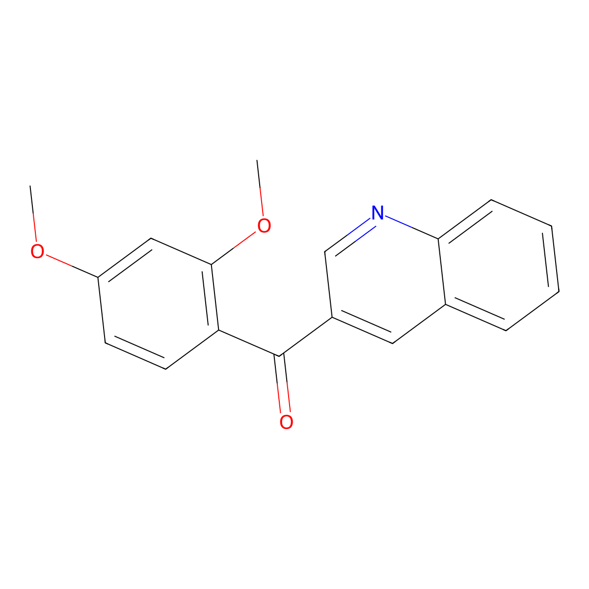 (2,4-Dimethoxyphenyl)(quinolin-3-yl)methanone molecular structure, CAS 1187163-82-1