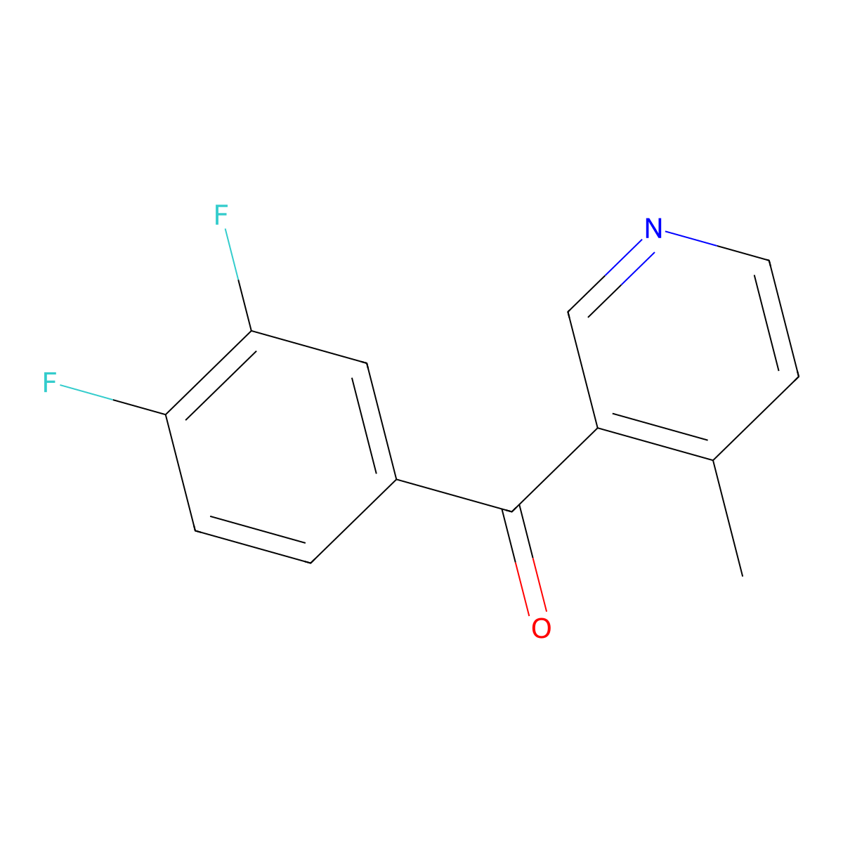 3-(3,4-Difluorobenzoyl)-4-methylpyridine molecular structure, CAS 1187163-84-3