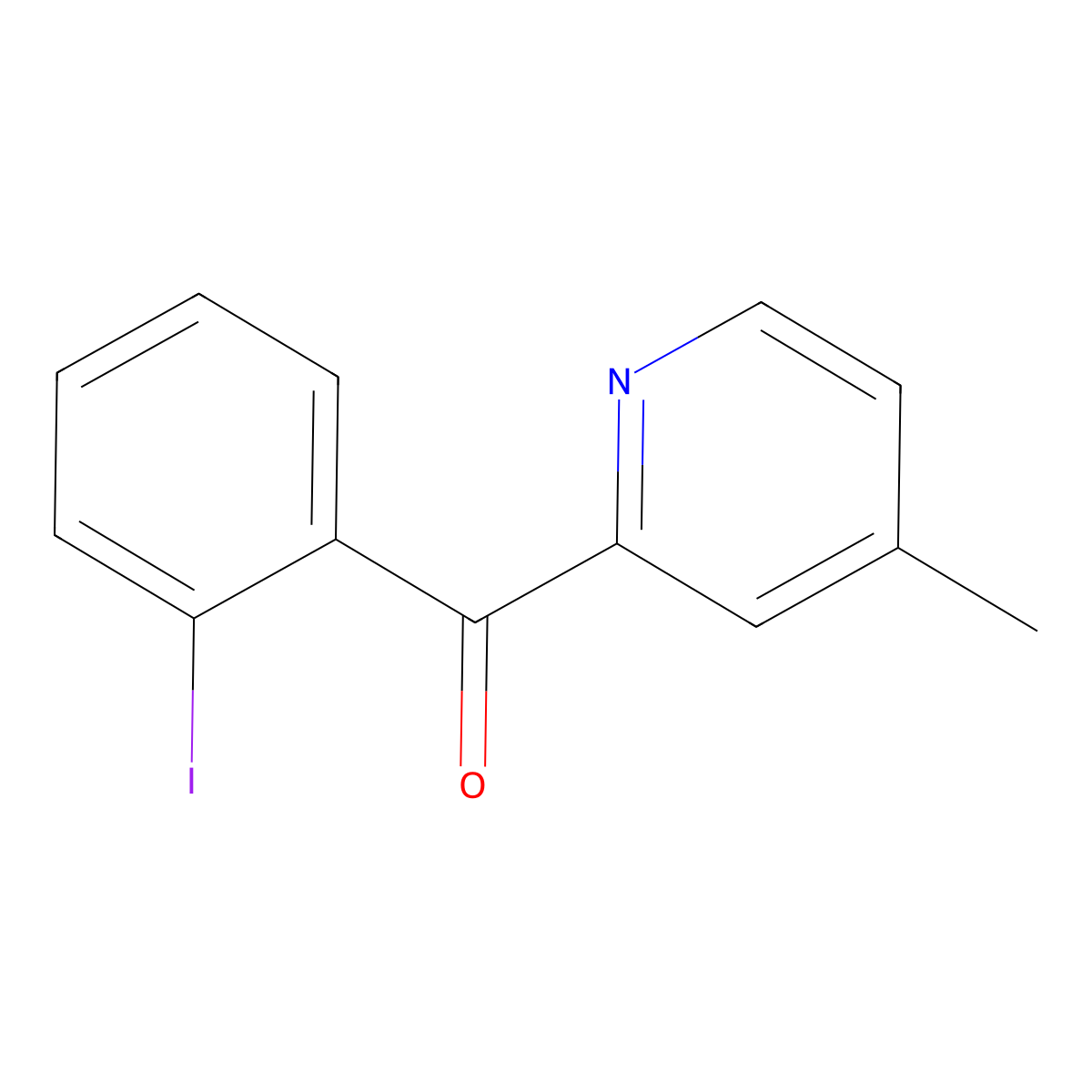 2-(2-Iodobenzoyl)-4-methylpyridine molecular structure, CAS 1187163-85-4