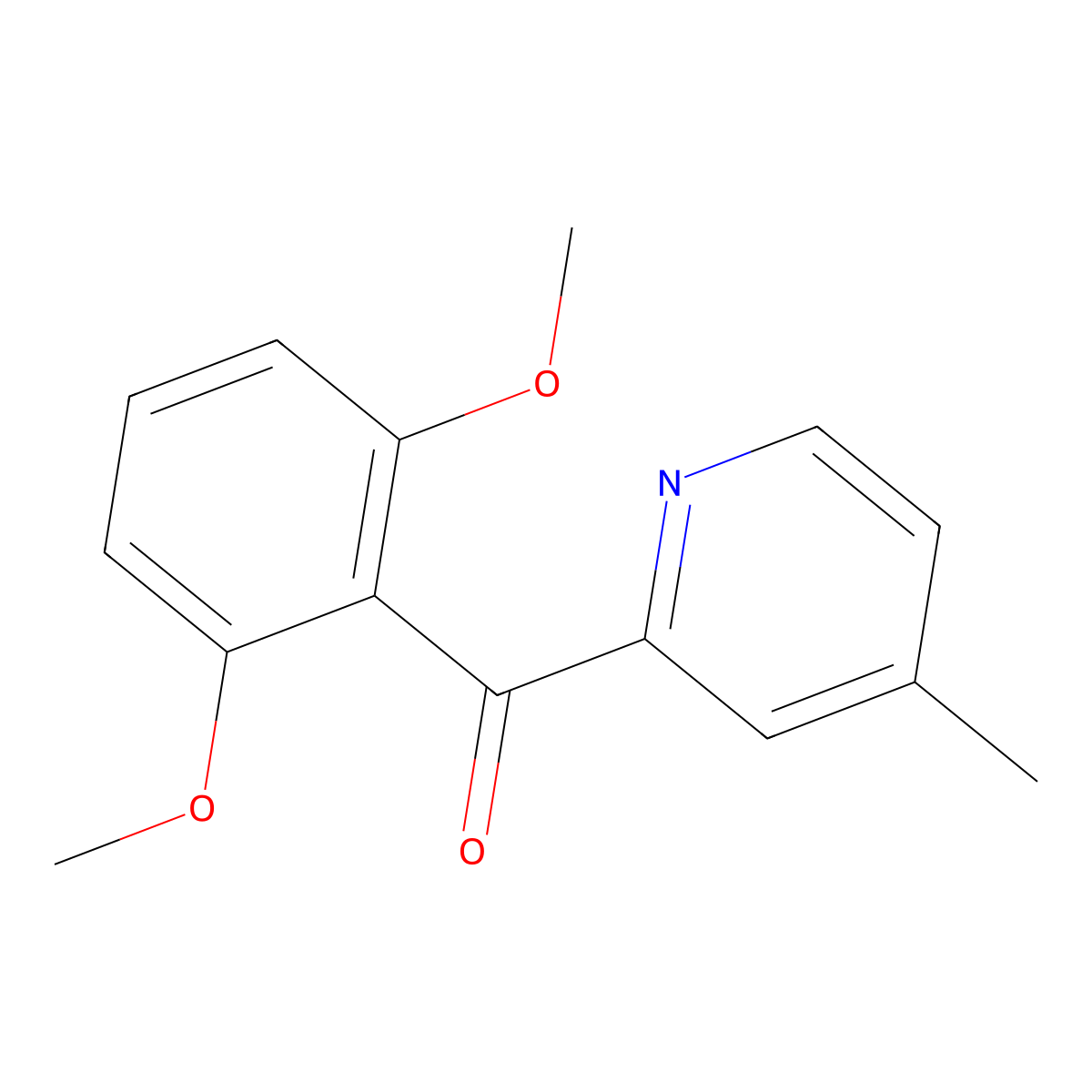 2-(2,6-Dimethoxybenzoyl)-4-methylpyridine molecular structure, CAS 1187163-86-5