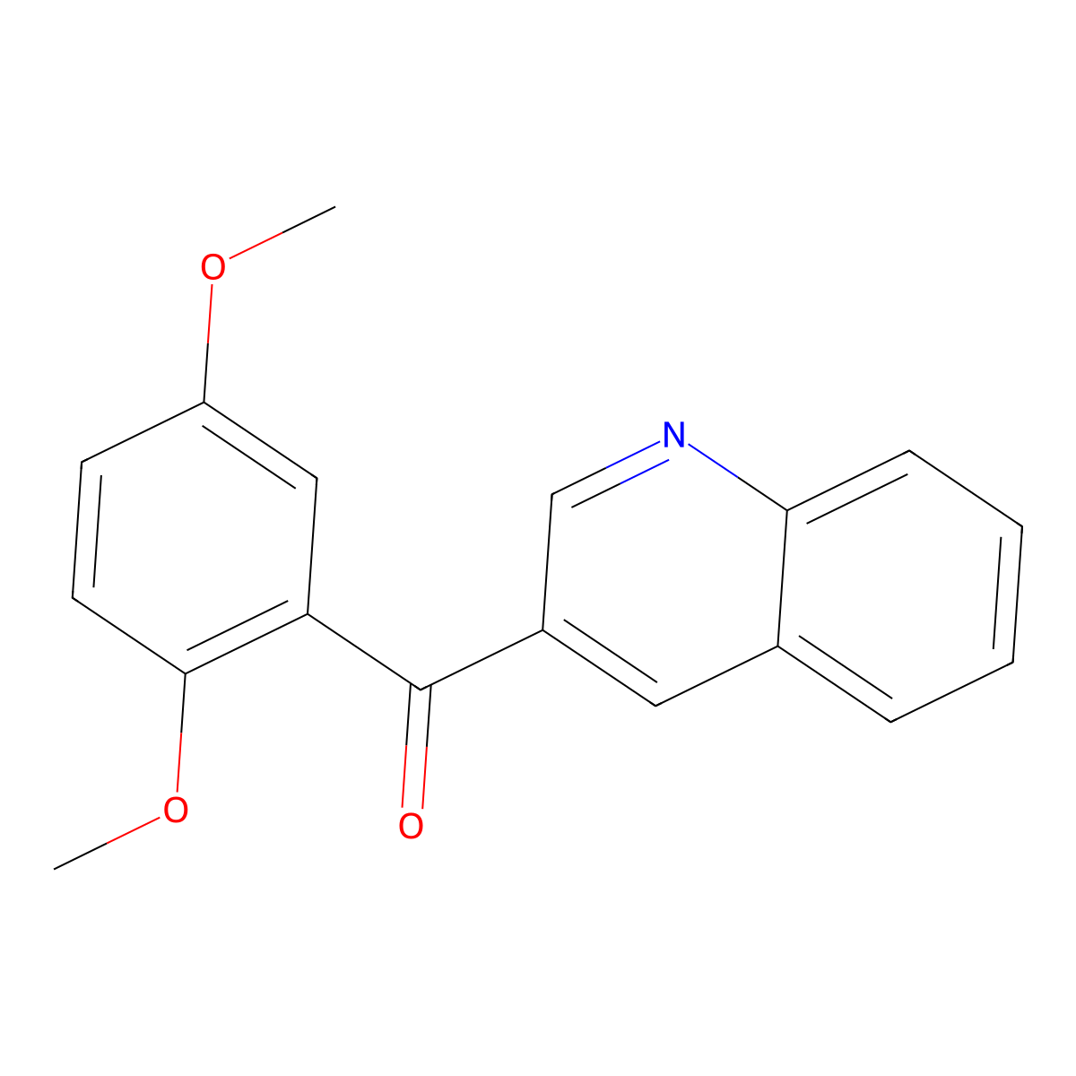 (2,5-Dimethoxyphenyl)(quinolin-3-yl)methanone molecular structure, CAS 1187163-96-7