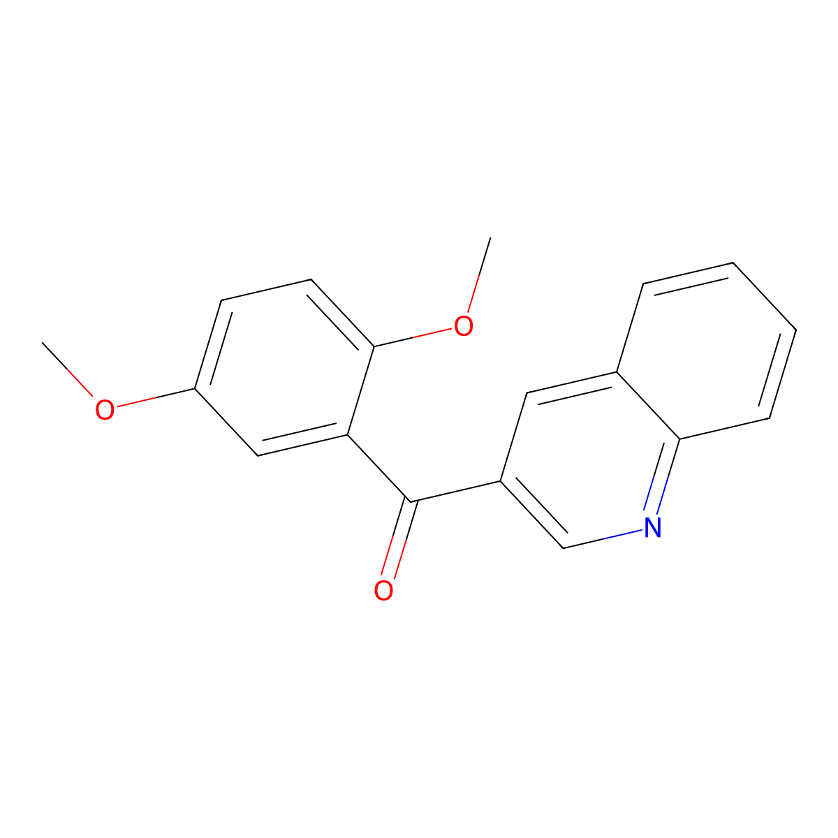(2,5-Dimethoxyphenyl)(quinolin-3-yl)methanone molecular structure, CAS 1187163-96-7