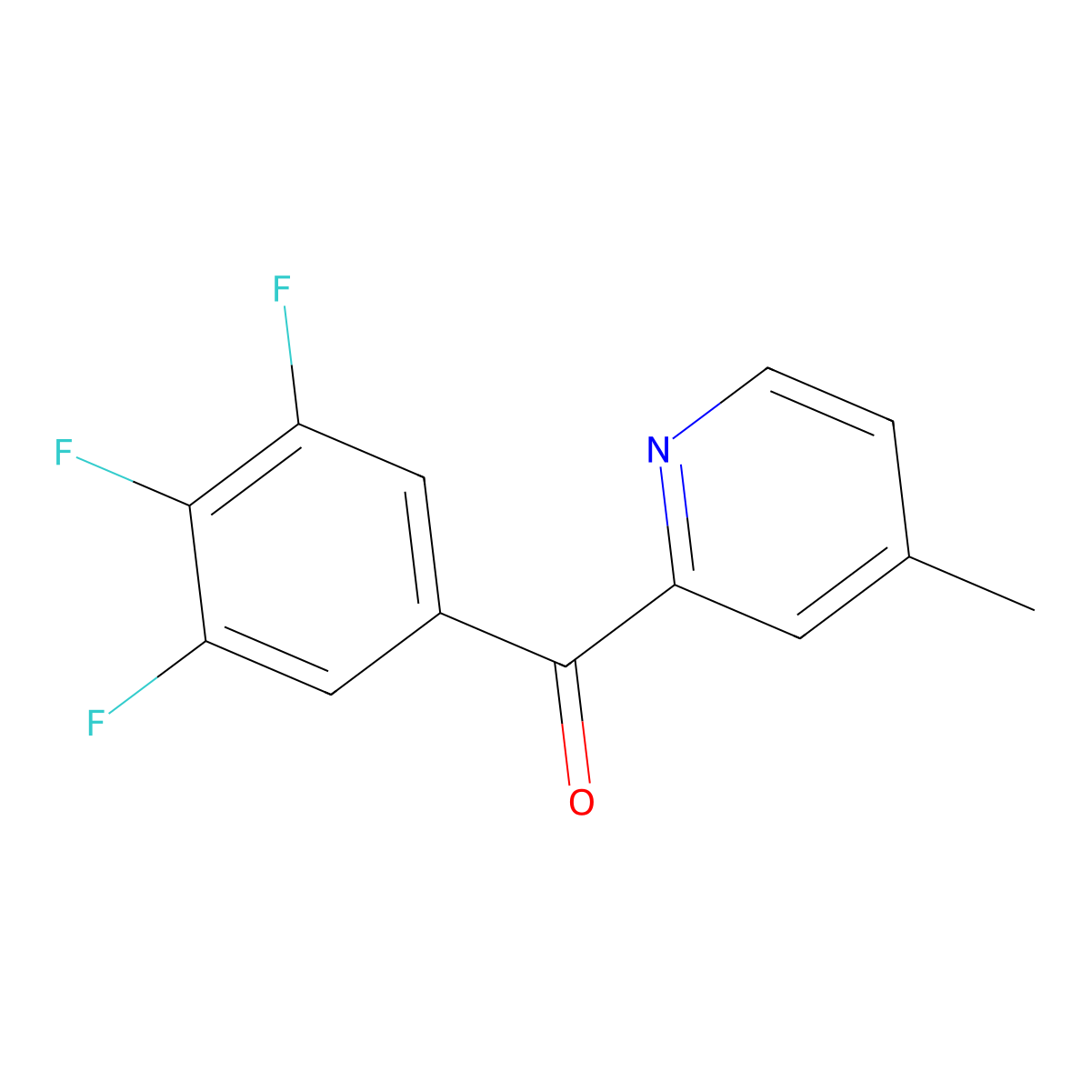 4-Methyl-2-(3,4,5-trifluorobenzoyl)pyridine molecular structure, CAS 1187163-98-9