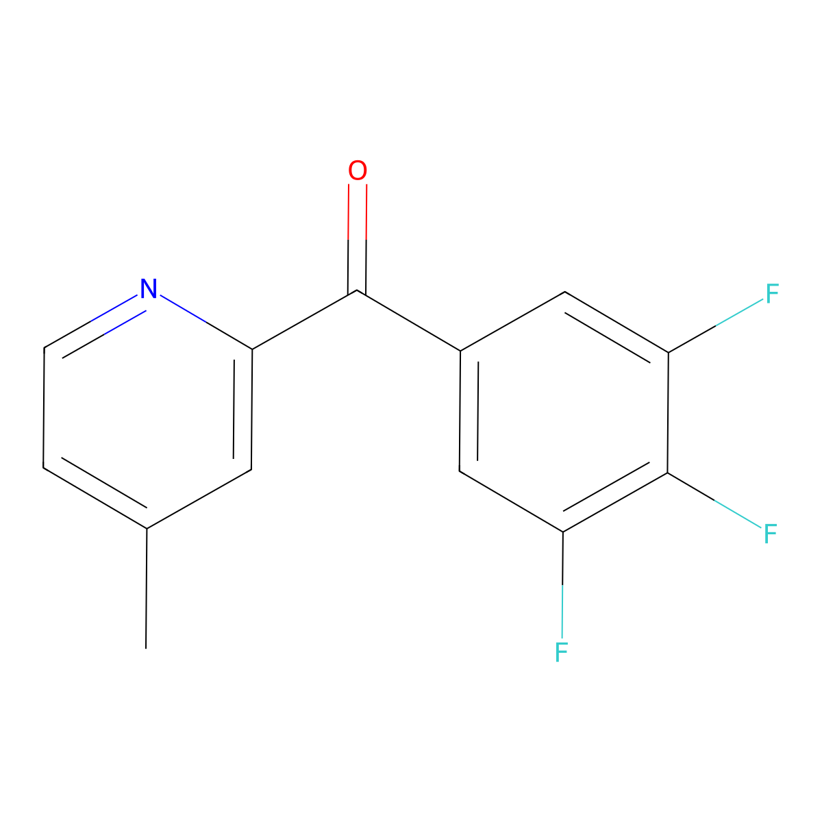 4-Methyl-2-(3,4,5-trifluorobenzoyl)pyridine molecular structure, CAS 1187163-98-9