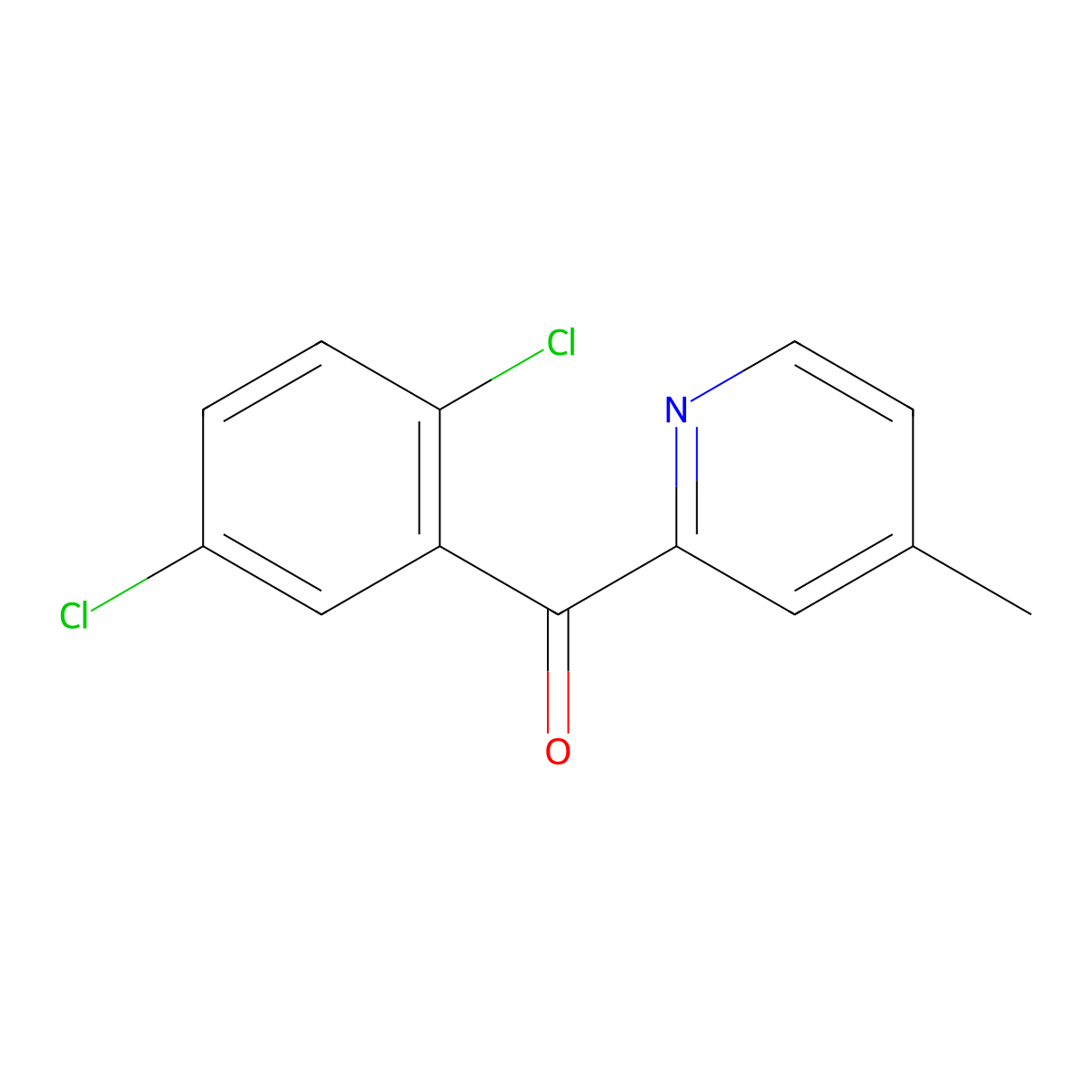 2-(2,5-Dichlorobenzoyl)-4-methylpyridine molecular structure, CAS 1187164-01-7