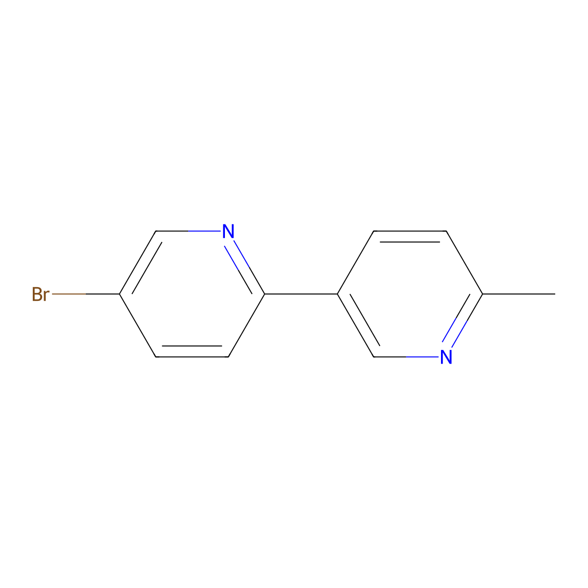 5-Bromo-6'-methyl-[2,3']bipyridinyl molecular structure, CAS 1187164-08-4