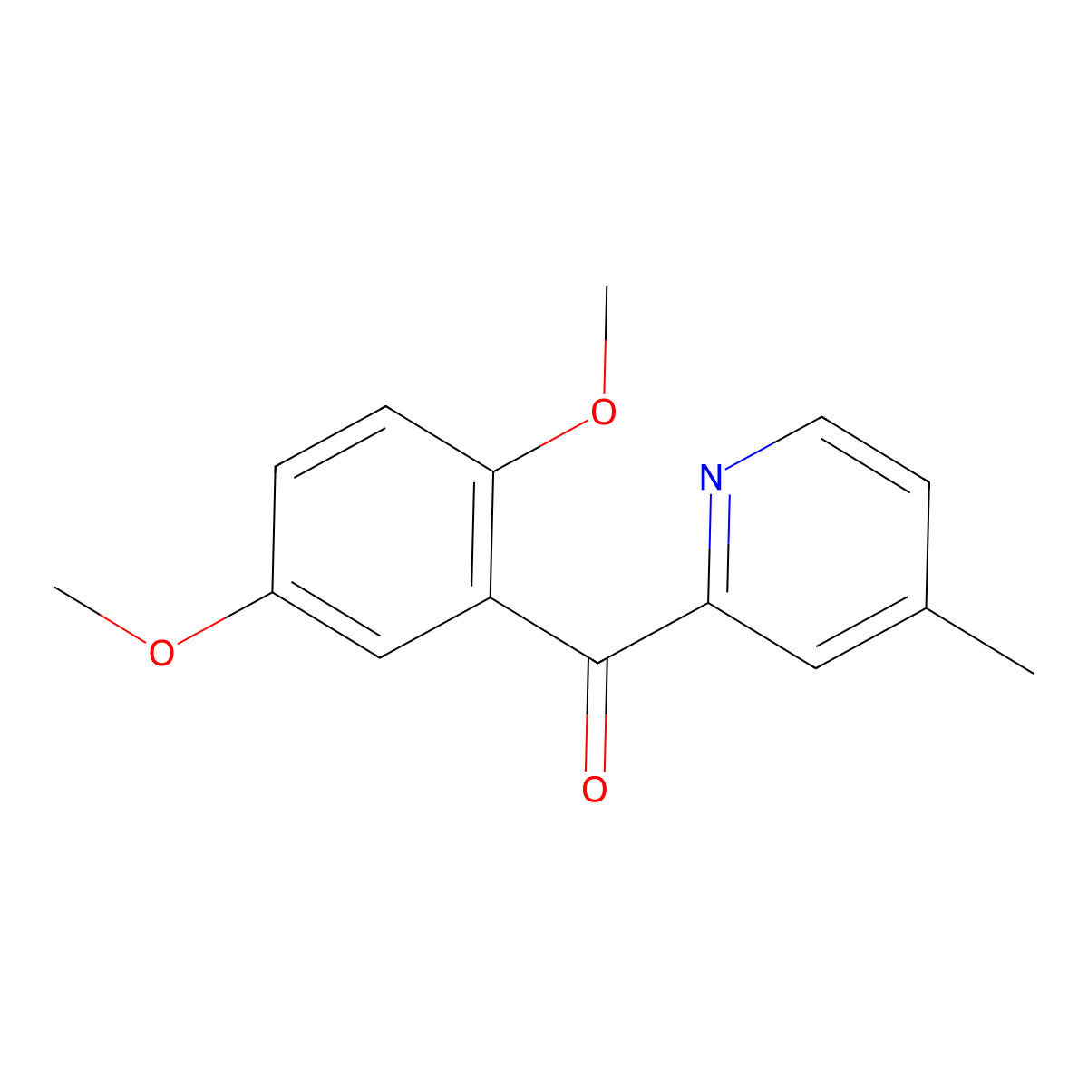 2-(2,5-Dimethoxybenzoyl)-4-methylpyridine molecular structure, CAS 1187164-11-9