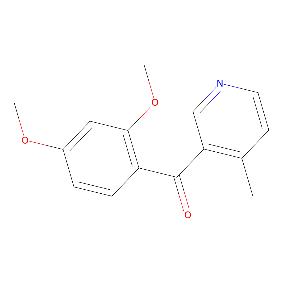 3-(2,4-Dimethoxybenzoyl)-4-methylpyridine molecular structure, CAS 1187164-14-2
