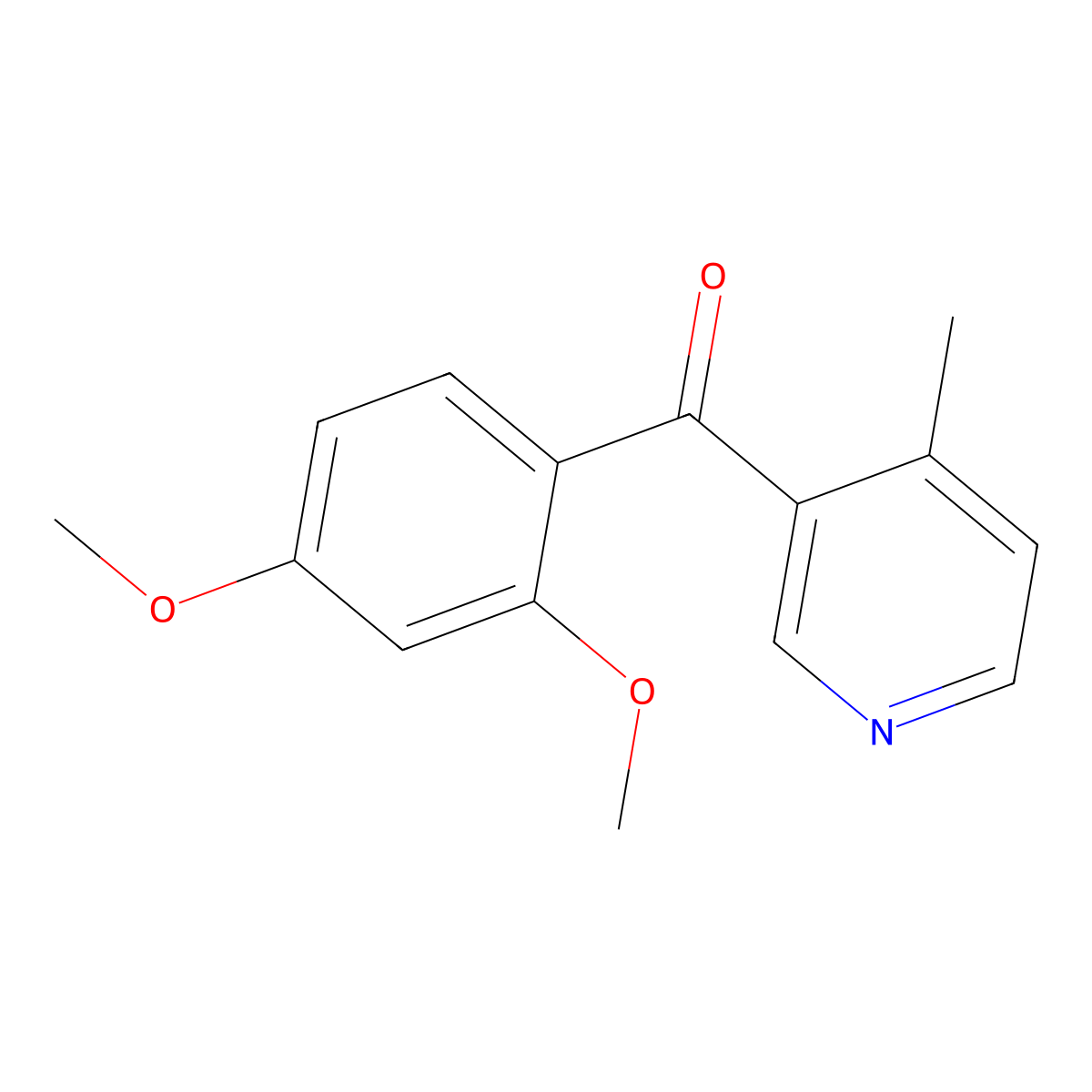 3-(2,4-Dimethoxybenzoyl)-4-methylpyridine molecular structure, CAS 1187164-14-2