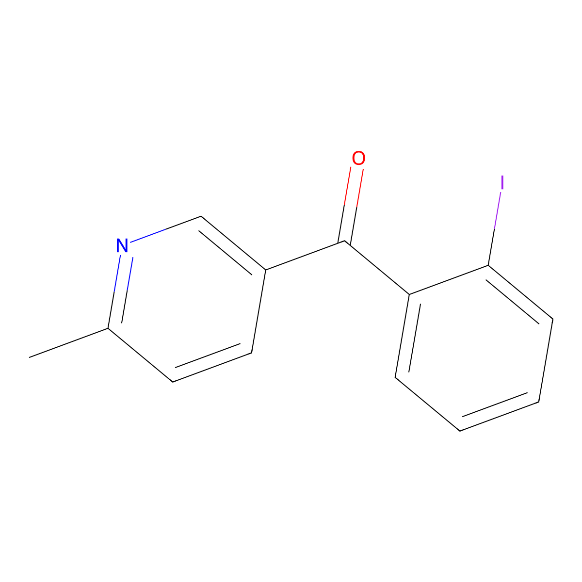 5-(2-Iodobenzoyl)-2-methylpyridine molecular structure, CAS 1187164-18-6
