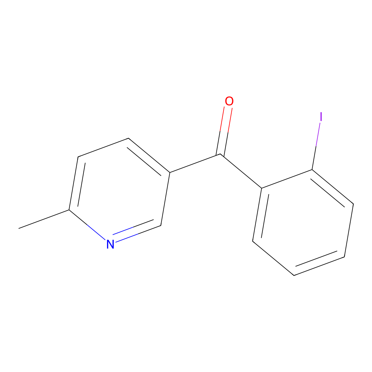 5-(2-Iodobenzoyl)-2-methylpyridine molecular structure, CAS 1187164-18-6