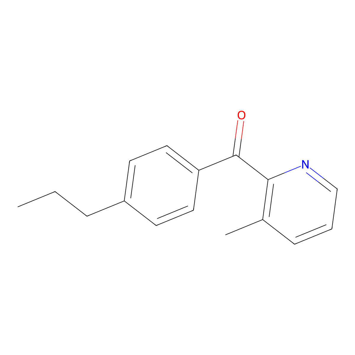 3-Methyl-2-(4-propylbenzoyl)pyridine molecular structure, CAS 1187164-23-3