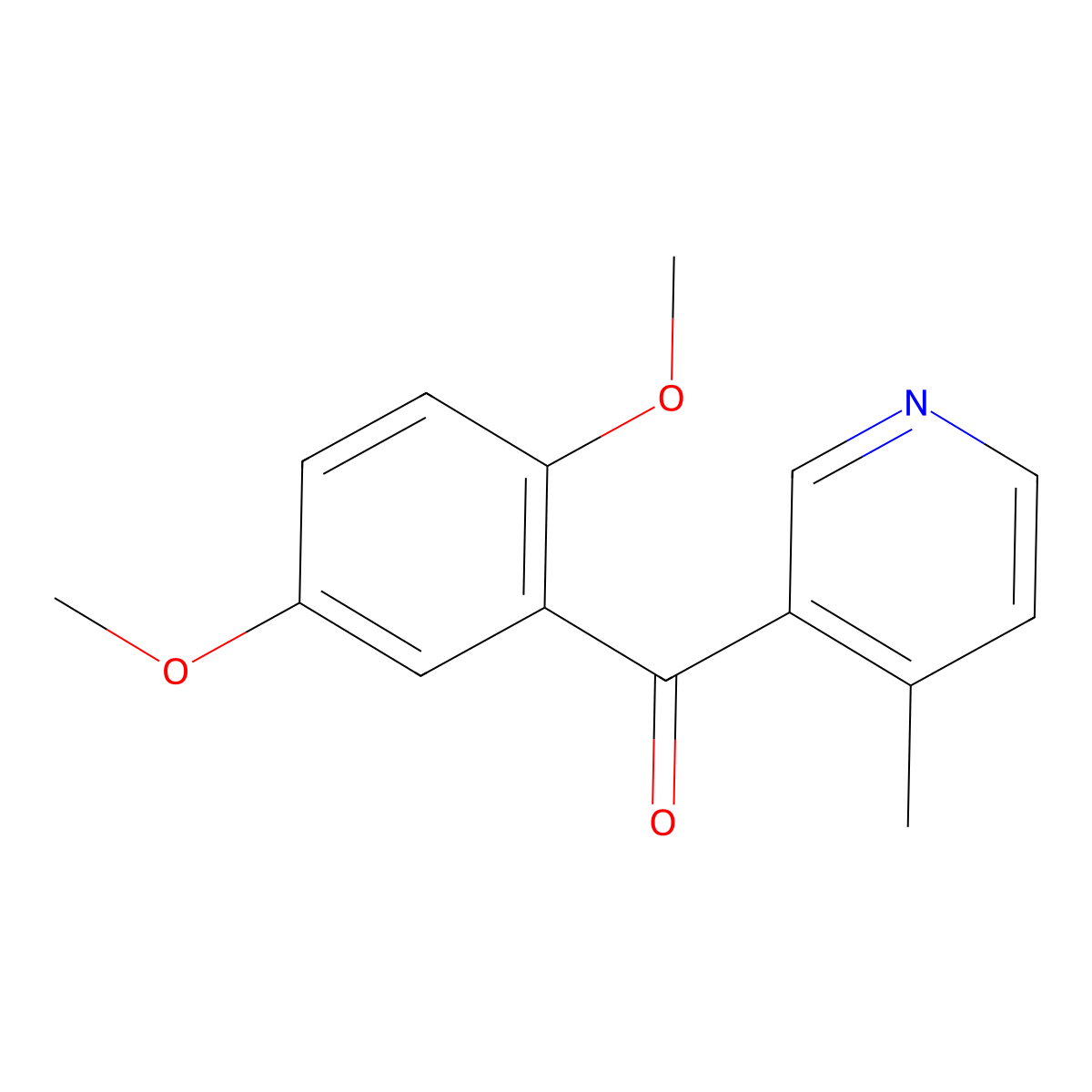 3-(2,5-Dimethoxybenzoyl)-4-methylpyridine molecular structure, CAS 1187164-24-4