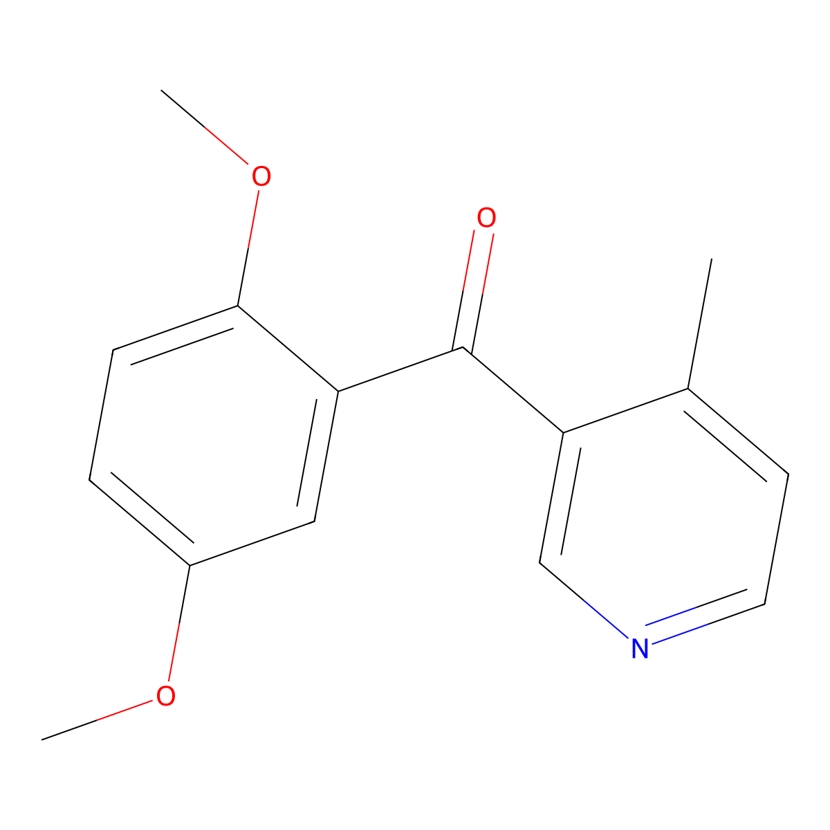 3-(2,5-Dimethoxybenzoyl)-4-methylpyridine molecular structure, CAS 1187164-24-4