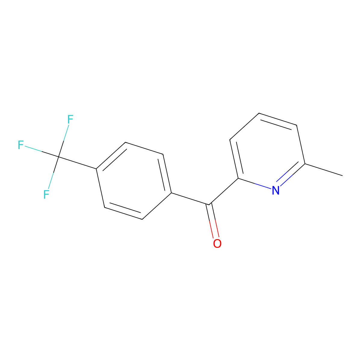 6-Methyl-2-(4-trifluoromethylbenzoyl)pyridine molecular structure, CAS 1187164-27-7