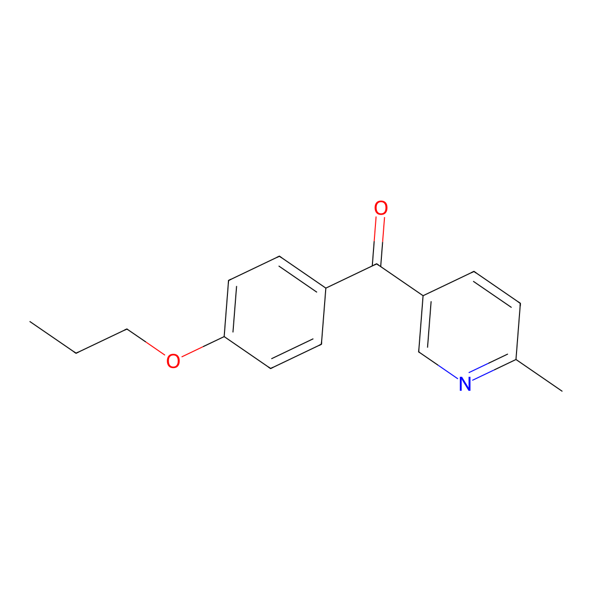 2-Methyl-5-(4-propoxybenzoyl)pyridine molecular structure, CAS 1187164-28-8