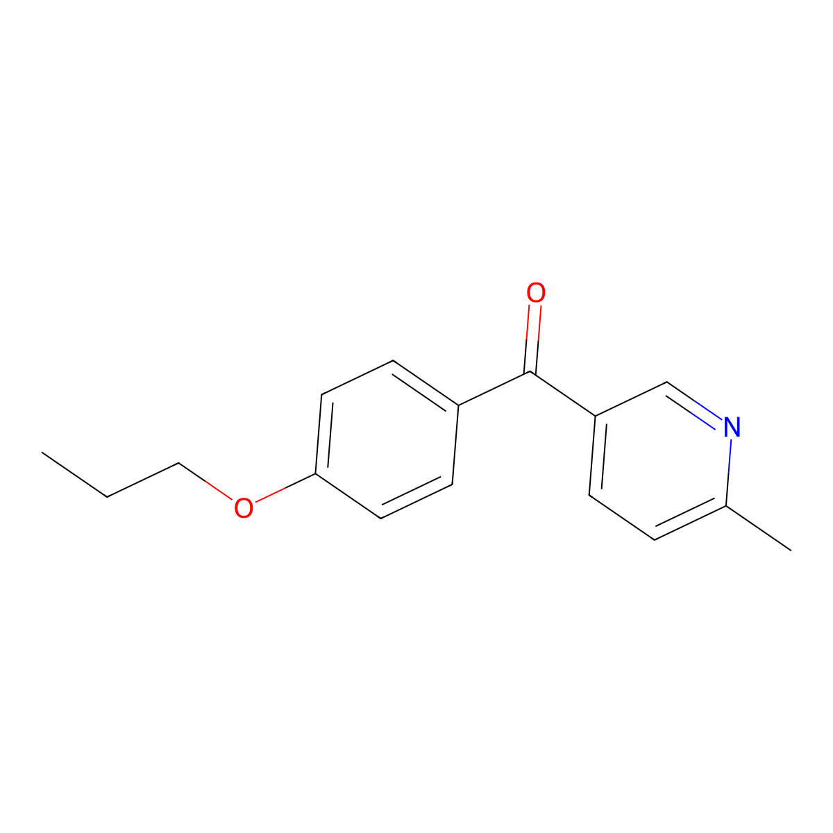 2-Methyl-5-(4-propoxybenzoyl)pyridine molecular structure, CAS 1187164-28-8