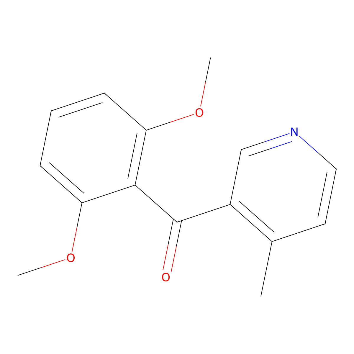3-(2,6-Dimethoxybenzoyl)-4-methylpyridine molecular structure, CAS 1187164-29-9