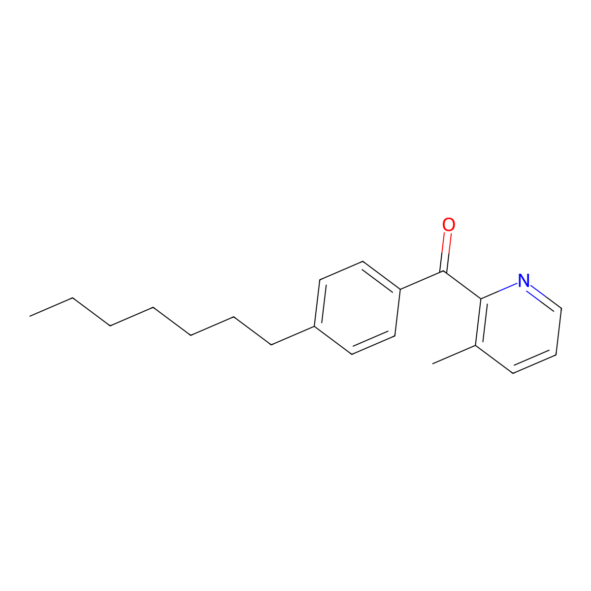 2-(4-Heptylbenzoyl)-3-methylpyridine molecular structure, CAS 1187164-32-4