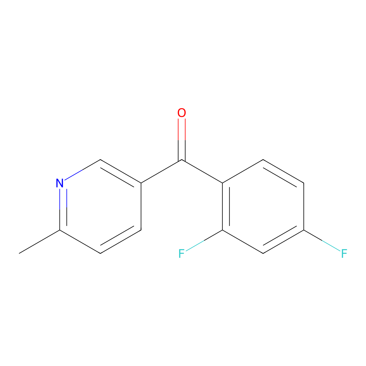 5-(2,4-Difluorobenzoyl)-2-methylpyridine molecular structure, CAS 1187164-35-7