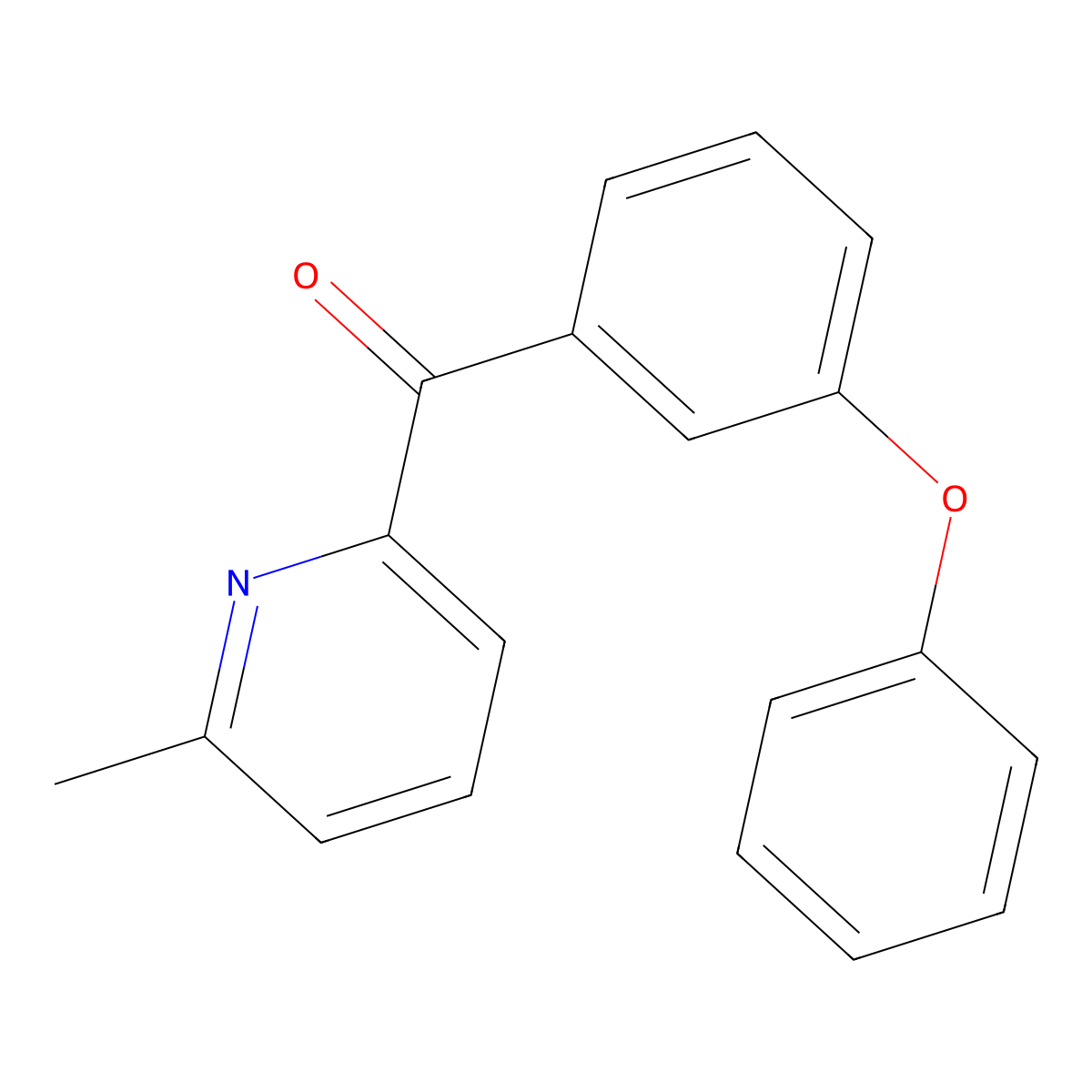 6-Methyl-2-(3-phenoxybenzoyl)pyridine molecular structure, CAS 1187164-38-0