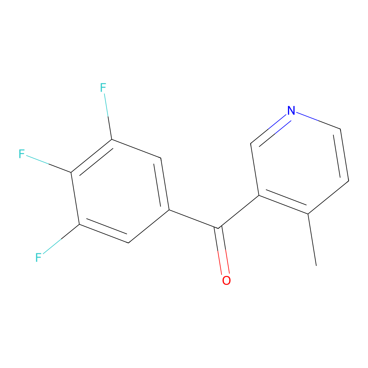 4-Methyl-3-(3,4,5-trifluorobenzoyl)pyridine molecular structure, CAS 1187164-39-1