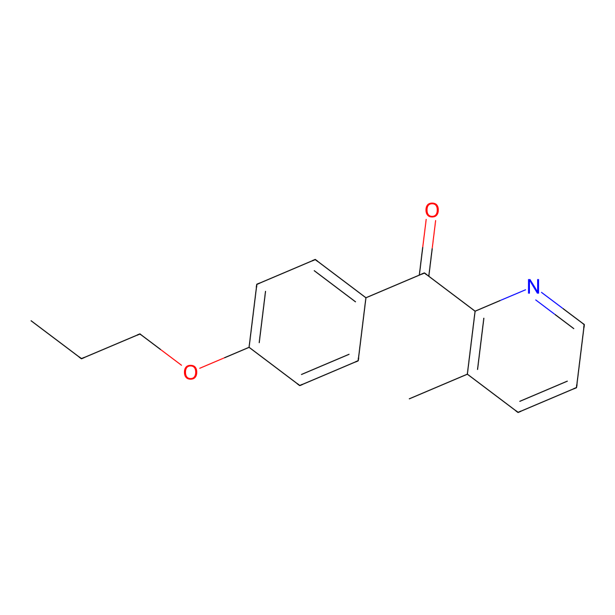3-Methyl-2-(4-propoxybenzoyl)pyridine molecular structure, CAS 1187164-40-4