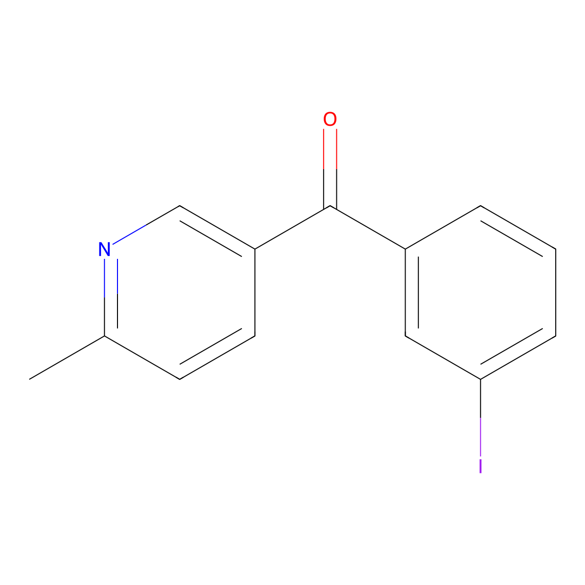 5-(3-Iodobenzoyl)-2-methylpyridine molecular structure, CAS 1187164-45-9