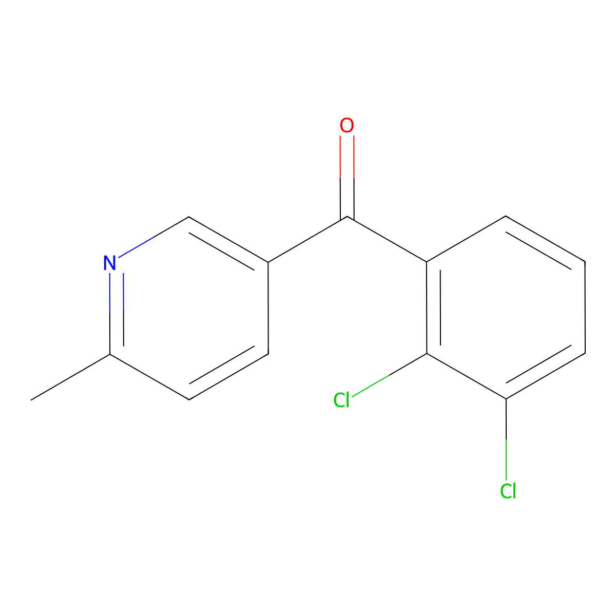 5-(2,3-Dichlorobenzoyl)-2-methylpyridine molecular structure, CAS 1187164-47-1