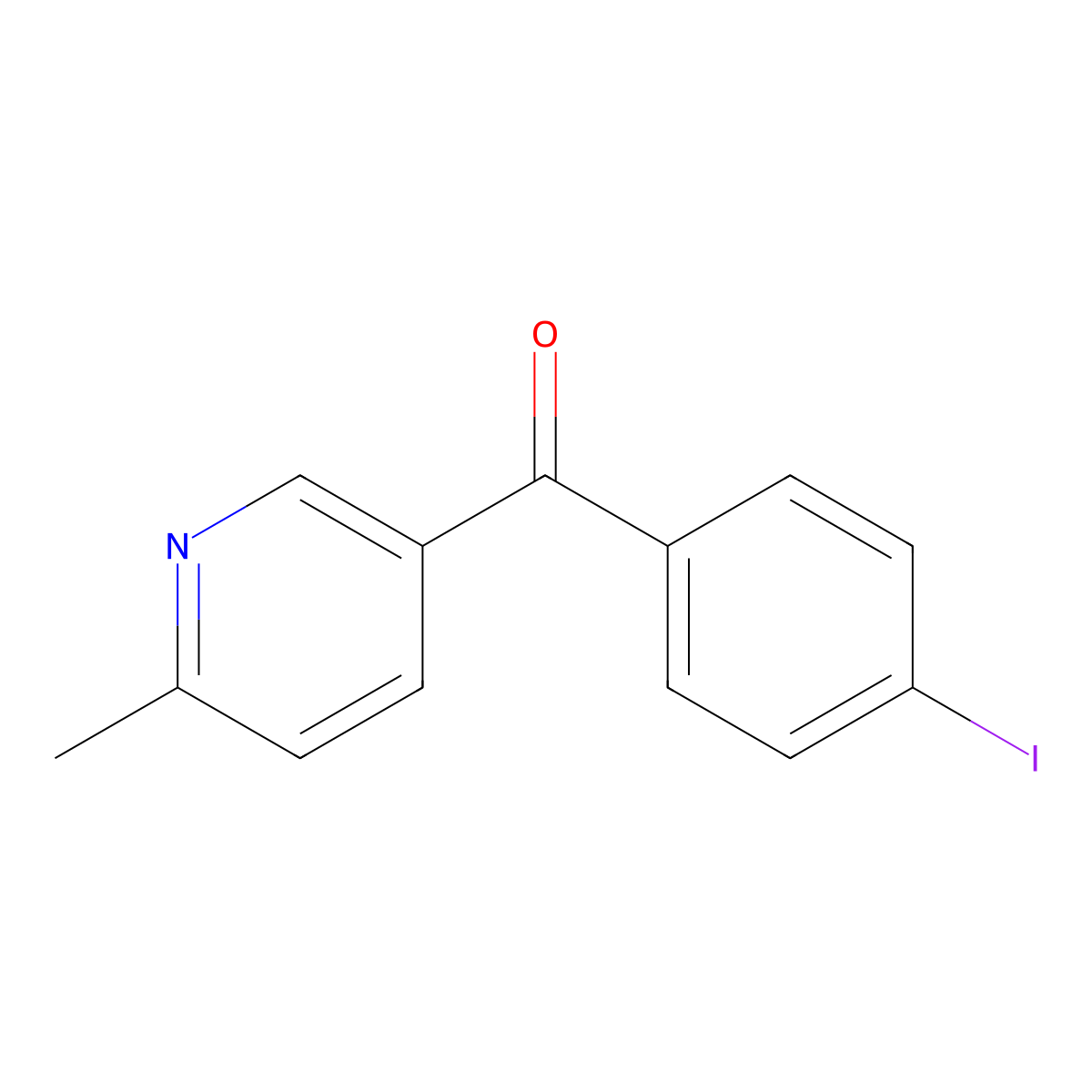 5-(4-Iodobenzoyl)-2-methylpyridine molecular structure, CAS 1187164-52-8