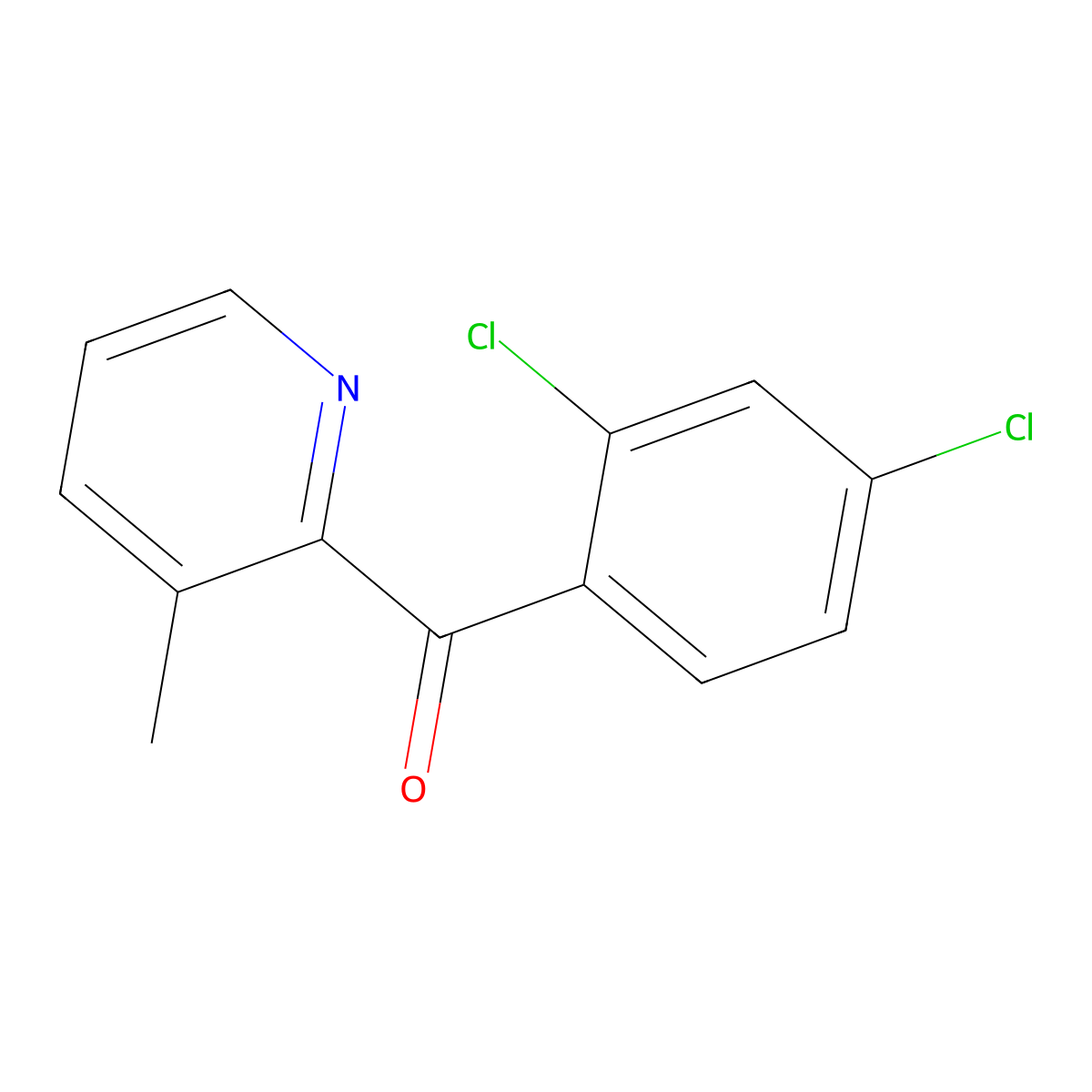 2-(2,4-Dichlorobenzoyl)-3-methylpyridine molecular structure, CAS 1187164-55-1