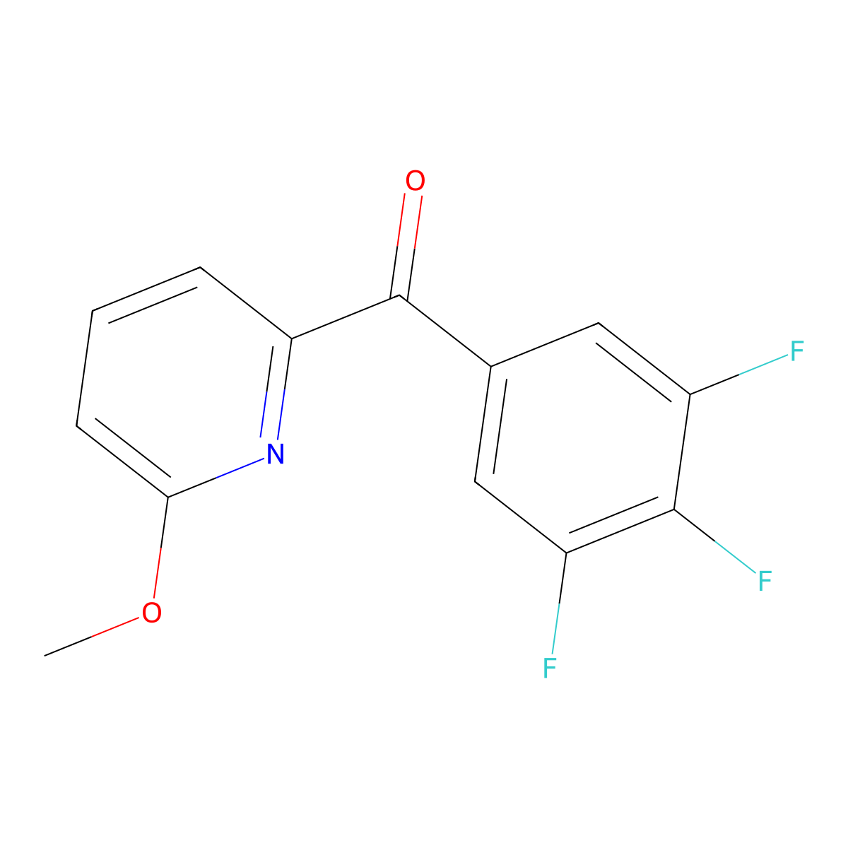 6-Methoxy-2-(3,4,5-trifluorobenzoyl)pyridine molecular structure, CAS 1187164-57-3