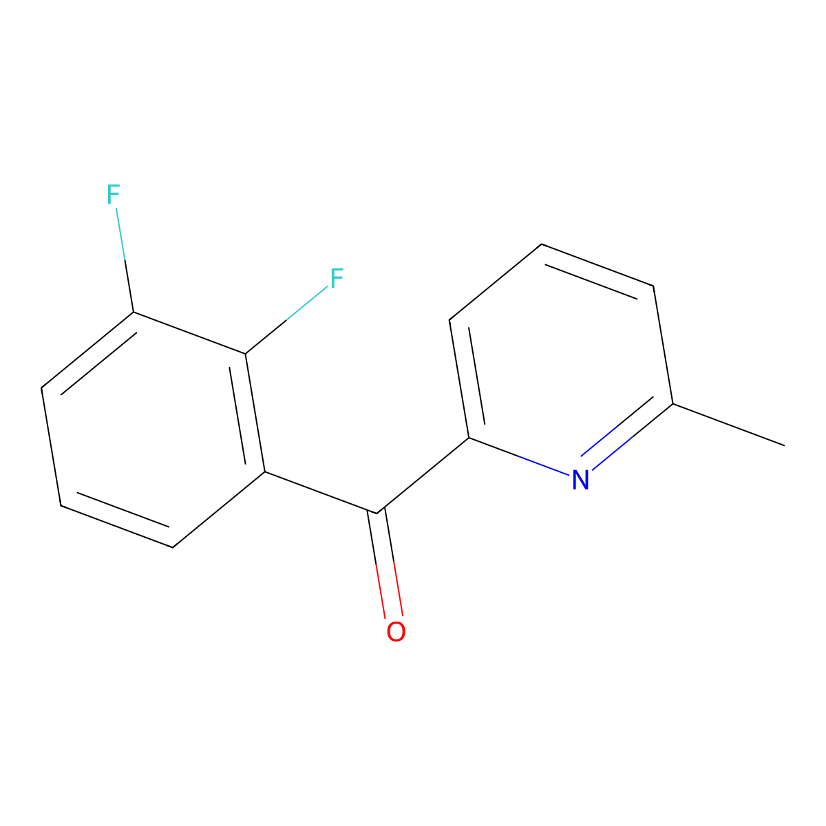 2-(2,3-Difluorobenzoyl)-6-methylpyridine molecular structure, CAS 1187164-58-4