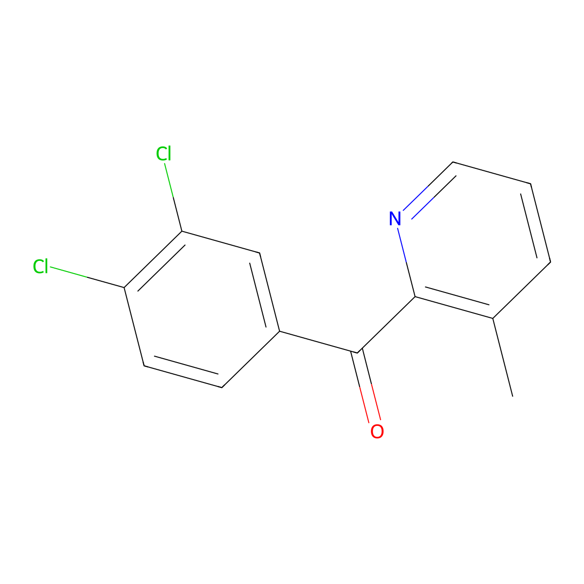 2-(3,4-Dichlorobenzoyl)-3-methylpyridine molecular structure, CAS 1187164-59-5